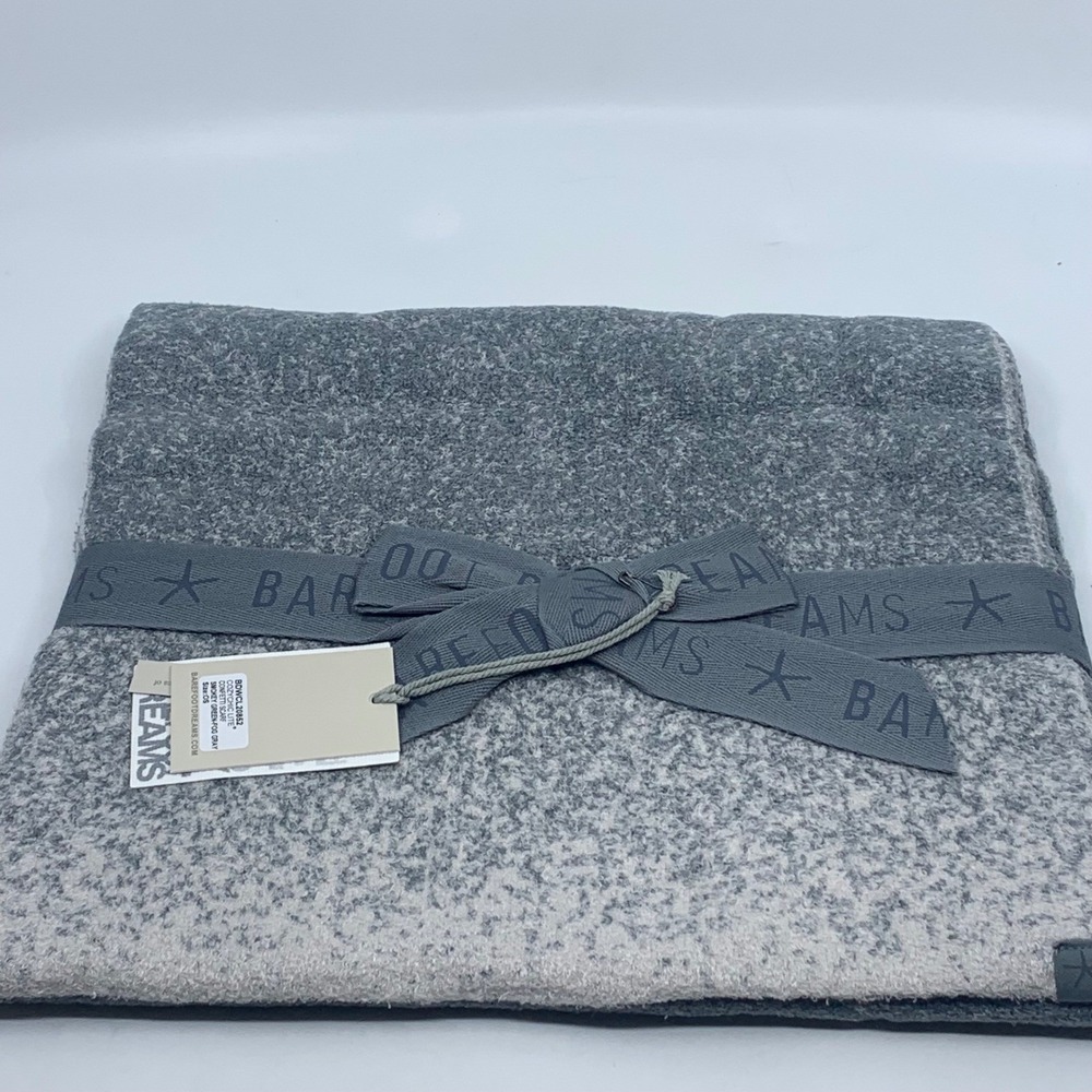 NWT Barefoot Dreams CozyChic Lite Confetti Scarf Smokey Green Fog Gray One Size - Picture 4 of 8